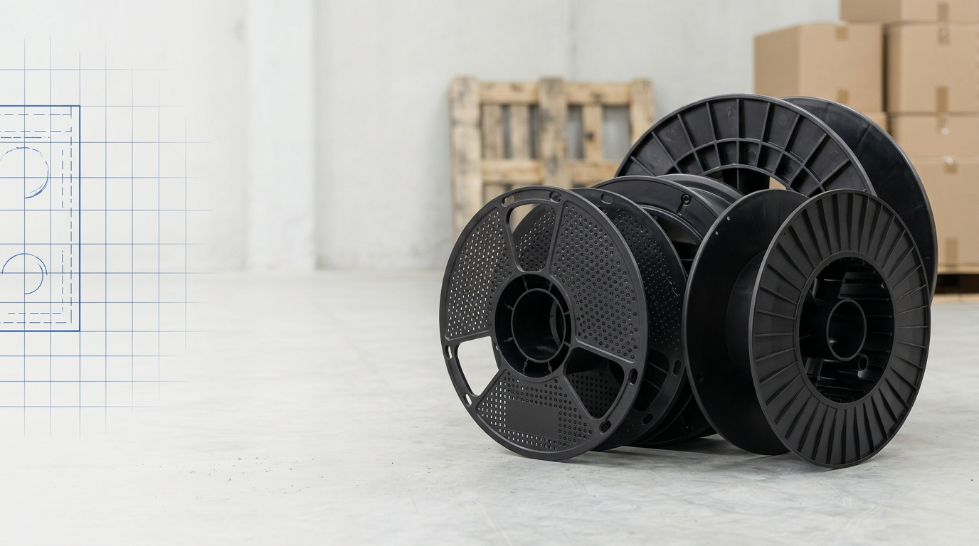 Plastic spools for welding wire